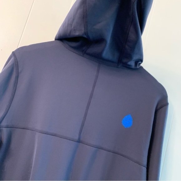 STIO Fremont Stretch Fleece Hoodie Blue Navy Hooded Lined Soft 200040 Large - Picture 5 of 10